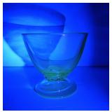 Vintage Uranium Vaseline Glass Sugar