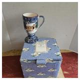 Holly Mountain Lodge Set of 3 Pedestal Mugs
