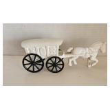 Vintage Cast Iron Horse and Ice Delivery Cart