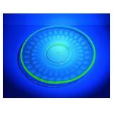 Federal Glass Uranium Vaseline Glass Plate