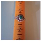 Turquoise Ring Size 6 Marked Sterling