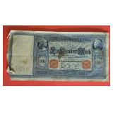 100 Reichsmark banknote issued German Empire