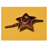 Soviet Red Army and USSR military hat badge