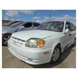 2003 Hyundai Accent KMHCG35C43U258642 White 2003 Hyundai Accent KMHCG35C43U258642 White