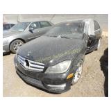2013 Mercedes C-Class WDDGF4HBXDA856664 Black