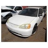 2001 Honda Civic 2HGES16561H504138 White
