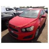 2015 Chevrolet Sonic 1G1JA5SH3F4127689 Red