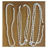 Vintage white beaded necklaces