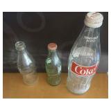 Assorted Coca Cola Glass Bottles Collectors
