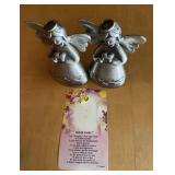 Pewter Angel Figures & Pin