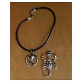 Skull & Scoripian Necklace