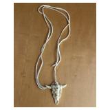 Longhorn bull skull pendant