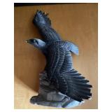 Eagle figurine perched on a rocky base ** AS IS**