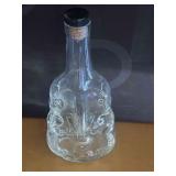 vintage violin-shaped clear glass bottle