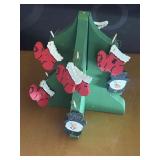 vintage tabletop wooden ornament display tree