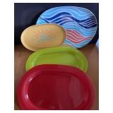 Summer Serving Plates Plastic