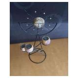 Vintage celestial sun face candelabra
