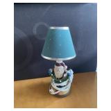 Vintage ceramic Santa Claus tabletop lamp