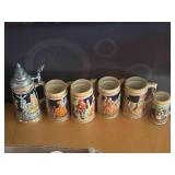 Assorted lot of Beer Steins