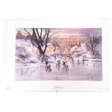 Artist -Doug Laird - Litho 'Home Town Hockey' Au