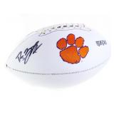 TIGERS White Panel Football - Autographed -'Clems
