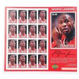 1996 Michael Jordan Bulls Full Uncut Postage Stamp