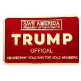 SAVE AMERICA - Trump Official 24 kt Gold Overlay B