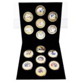TIE DOMI 333 - 14 pc 24kt G. P. Medallion Set - Fi