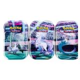 Grouping 3 POKEMON Tins - English Factory Sealed -