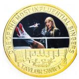 TAYLOR SWIFT - 24kt Gold Overlay Collector Medalli