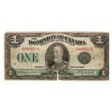 Dominion of Canada 1923 One Dollar Black Seal