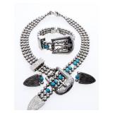 Estate - Custom Necklace, Braclet, & Earring Set,