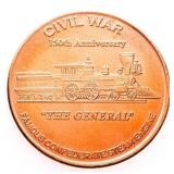 .999 Fine Copper Round 1 oz. - Civil War - The Gen