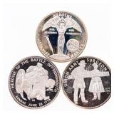 Lot 3 x Sterling Silver Medallions .925