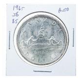 Canada 1965 Silver Dollar Coin AU50