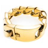 24kt G. P. /Stainless Steel Heavy Link Bracelet