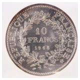 France 1968 10 FR MS64 ICCS
