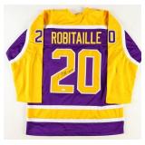 Luc Robitaille Signed Replica Jersey Inscribed 'H