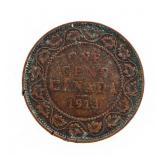 1913 Canada King Geroge Large One Cent Coin