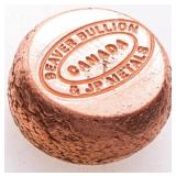 .999 Fine Pure Copper  - 3oz.  Round (BJB)