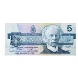 Bank of Canada 1986 $5 CH (ENA)