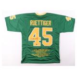 Rudy Ruettiger Signed Career Highlight Stat Jersey