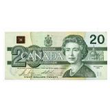 Bank of Canada 1991 Twenty Dollars - 2 Digit RADAR
