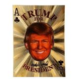'Trump for President' ACE CLUBS 23kt Gold Card