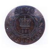 NFLD 1880 One Cent VF30 ICCS