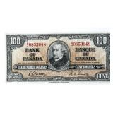 Bank of Canada 1937 One Hundred Dollars