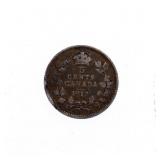 1912 Canada Sterling Silver Five Cents