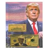 President Donald J. Trump 24kt Gold Foil Collectib