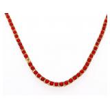 Urban Style 22' Tennis Necklace Ruby Red