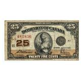 Dominion of Canada 1923 Twenty Five Cents M/S